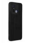 Mey İthalat®   Redmi 12C Kılıf Mega Standlı Silikon - Siyah