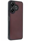 Mey İthalat®   Redmi 13 4G Kılıf Aras Deri Kapak - Bordo