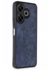 Mey İthalat®   Redmi 13 4G Kılıf Aras Deri Kapak - Lacivert