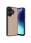 Mey İthalat®   Redmi 13 4G Kılıf Aras Deri Kapak - Pudra