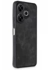 Mey İthalat®   Redmi 13 4G Kılıf Aras Deri Kapak - Siyah