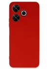 Mey İthalat®   Redmi 13 4G Kılıf First Silikon - Kırmızı