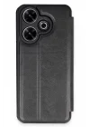 Mey İthalat®   Redmi 13 4G Kılıf Flip Cover - Siyah