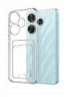 Mey İthalat®  Xiaomi Redmi 13 4G Kılıf Kart Şeffaf Silikon - Şeffaf
