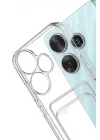 Mey İthalat®  Xiaomi Redmi 13 4G Kılıf Kart Şeffaf Silikon - Şeffaf