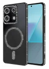 Mey İthalat®  Xiaomi Redmi 13C Joke Simli Magneticsafe Kılıf - Siyah