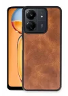 Mey İthalat®   Redmi 13C Kılıf Aras Deri Kapak - Taba