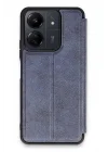 Mey İthalat®   Redmi 13C Kılıf Flip Cover - Lacivert