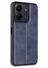 Mey İthalat®   Redmi 13C Kılıf Flip Cover - Lacivert