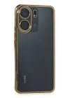 Mey İthalat®   Redmi 13C Kılıf  Lensli Silikon - Gold