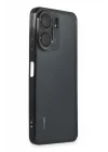 Mey İthalat®   Redmi 13C Kılıf  Lensli Silikon - Siyah