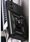 Mey İthalat®   Redmi 13C Kılıf Pars Lens Yüzüklü Silikon - Yeşil
