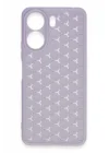 Mey İthalat®   Redmi 13C Kılıf Petek Silikon Kapak - Lila