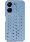 Mey İthalat®   Redmi 13C Kılıf Petek Silikon Kapak - Mavi