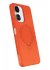 Mey İthalat®  Xiaomi Redmi 13C Regal Magsafe Standlı Kapak - Turuncu