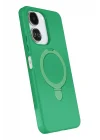 Mey İthalat®  Xiaomi Redmi 13C Regal Magsafe Standlı Kapak - Yeşil