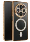 Mey İthalat®  Xiaomi Redmi 14C Joke Simli Magneticsafe Kılıf - Gold