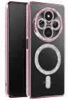Mey İthalat®  Xiaomi Redmi 14C Joke Simli Magneticsafe Kılıf - Pembe