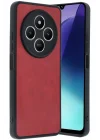 Mey İthalat®   Redmi 14C Kılıf Aras Deri Kapak - Kırmızı