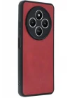 Mey İthalat®   Redmi 14C Kılıf Aras Deri Kapak - Kırmızı