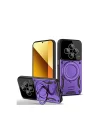 Mey İthalat®  Xiaomi Redmi 14C Kılıf Joy Lens Standlı Kapak - Mor