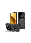 Mey İthalat®  Xiaomi Redmi 14C Kılıf Joy Lens Standlı Kapak - Siyah