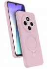 Mey İthalat®  Xiaomi Redmi 14C Regal Magsafe Standlı Kapak - Açık Pembe