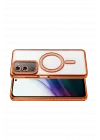 Mey İthalat®   Redmi 15 4G Joke Simli Magneticsafe Kılıf - Turuncu