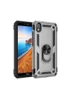 Mey İthalat®   Redmi 7A Kılıf Sofya Yüzüklü Silikon Kapak - Gümüş