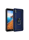 Mey İthalat®   Redmi 7A Kılıf Sofya Yüzüklü Silikon Kapak - Lacivert