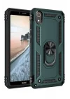Mey İthalat®   Redmi 7A Kılıf Sofya Yüzüklü Silikon Kapak - Yeşil