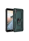 Mey İthalat®   Redmi 7A Kılıf Sofya Yüzüklü Silikon Kapak - Yeşil