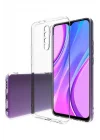 Mey İthalat®  Xiaomi Redmi 9 Kılıf Lüx Şeffaf Silikon - Şeffaf