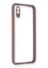 Mey İthalat®   Redmi 9A Kılıf Miami Şeffaf Silikon - Açık Mor