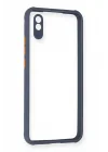 Mey İthalat®   Redmi 9A Kılıf Miami Şeffaf Silikon - Gri