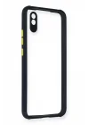Mey İthalat®   Redmi 9A Kılıf Miami Şeffaf Silikon - Lacivert