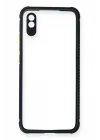 Mey İthalat®   Redmi 9A Kılıf Miami Şeffaf Silikon - Lacivert