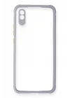 Mey İthalat®   Redmi 9A Kılıf Miami Şeffaf Silikon - Lila