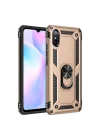 Mey İthalat®  Xiaomi Redmi 9A Kılıf Sofya Yüzüklü Silikon Kapak - Gold