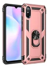 Mey İthalat®  Xiaomi Redmi 9A Kılıf Sofya Yüzüklü Silikon Kapak - Rose