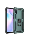 Mey İthalat®  Xiaomi Redmi 9A Kılıf Sofya Yüzüklü Silikon Kapak - Yeşil