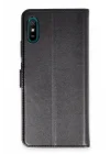 Mey İthalat®   Redmi 9A Kılıf Trend S Plus Kapaklı Kılıf - Siyah
