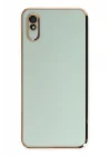 Mey İthalat®  Xiaomi Redmi 9A Kılıf Volet Silikon - Açık Yeşil