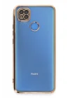 Mey İthalat®  Xiaomi Redmi 9C Kılıf  Lensli Silikon - Gold