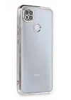 Mey İthalat®  Xiaomi Redmi 9C Kılıf  Lensli Silikon - Gümüş