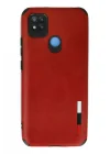 Mey İthalat®   Redmi 9C Kılıf Loop Deri Silikon - Kırmızı