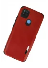 Mey İthalat®   Redmi 9C Kılıf Loop Deri Silikon - Kırmızı