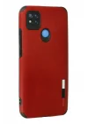 Mey İthalat®   Redmi 9C Kılıf Loop Deri Silikon - Kırmızı