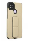 Mey İthalat®  Xiaomi Redmi 9C Kılıf Mega Standlı Silikon - Gold