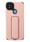 Mey İthalat®  Xiaomi Redmi 9C Kılıf Mega Standlı Silikon - Pudra